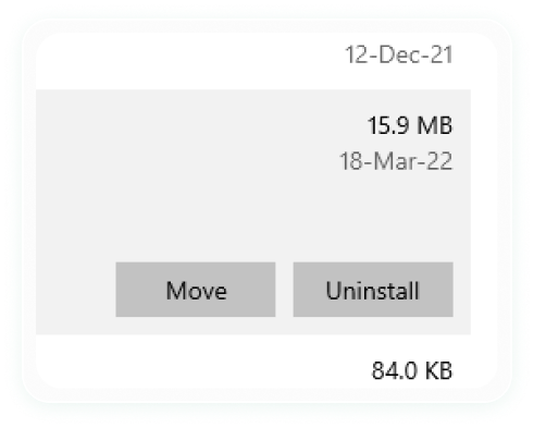 Uninstall from the Start menu